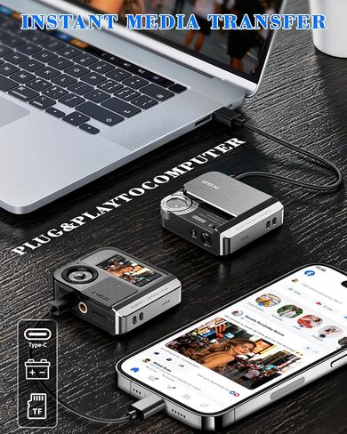 64MP&4K Digital Camera for Photography,Pocket Camera,Swipe to Power On,5X Digital Zoom,Dual Screen for Self-Framing,Auto Focus,21 Filters,USB Charging,64GB TF Card (Black) in Saudi Arabia