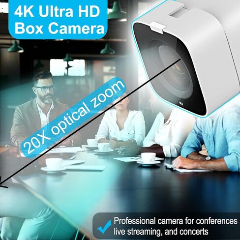 كاميرا مربعة، كاميرات رصاصة 20X، نظام كاميرا 4K مع ميكروفون USB/SDI مع أزرار تشغيل، يدعم جهاز التحكم عن بعد بالأشعة تحت الحمراء والتحكم IP للبث الاحترافي والتدريس والاجتماعات in Kuwait