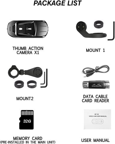 Mini Vlogging Camera with Gravity Anti-Shake & G-Sensor, 7H Loop Recording Waterproof Action Cam for Bike Cycling Sports Travel, 2000mAh Pocket Video Recorder for Youtubers Content Creators in Kuwait