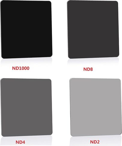 Hersmay ND2 4x4 ''/100x100mm مرشحات 0.3 فلتر زجاجي بصري محايد الكثافة ND2 مرشح فائق النحافة HD طبقة مزدوجة الجانب MRC طلاء مقاوم للماء وطلاء مضاد للانعكاس لـ Mattebox Cokin Z Hitech Lee in Kuwait