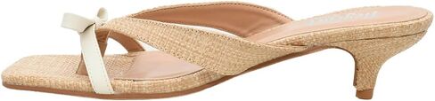 Corkys Footwear Hey Girl Womens Dainty Kitten Heel - يتميز بكعب 2 بوصة، وحزام ثونغ مع تفاصيل القوس، ونعل داخلي مبطن خفيف، ومقدمة مربعة، ومظهر متطور in Kuwait