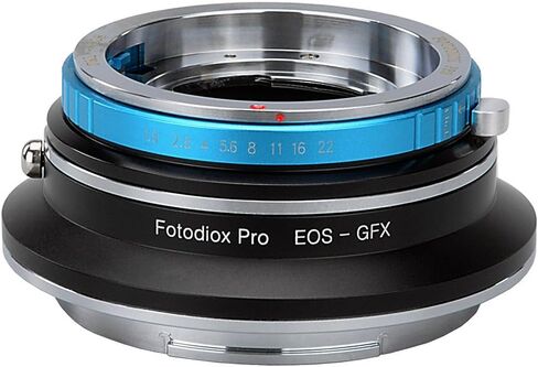 محول مزدوج لتركيب العدسات Fotodiox Pro متوافق مع عدسات Deckel Bayonett DKL Mount SLR وCanon EOS (EF/EF-S) D/SLR لأنظمة الكاميرا الرقمية بدون مرآة Fujifilm G-Mount GFX (GFX 50S والمزيد) in Kuwait