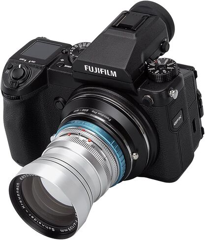 محول مزدوج لتركيب العدسات Fotodiox Pro متوافق مع عدسات Deckel Bayonett DKL Mount SLR وCanon EOS (EF/EF-S) D/SLR لأنظمة الكاميرا الرقمية بدون مرآة Fujifilm G-Mount GFX (GFX 50S والمزيد) in Kuwait