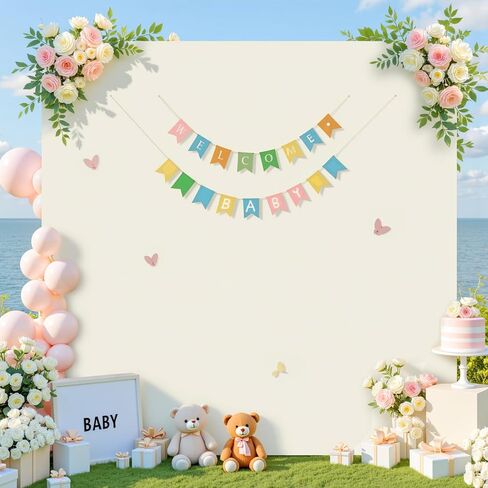 غطاء خلفية قوس الزفاف المربع 8FT × 8FT، غطاء قوس أبيض من الألياف اللدنة المجهزة غطاء حامل قوس مربع لتزيين حفلات أعياد الميلاد والولائم in Kuwait