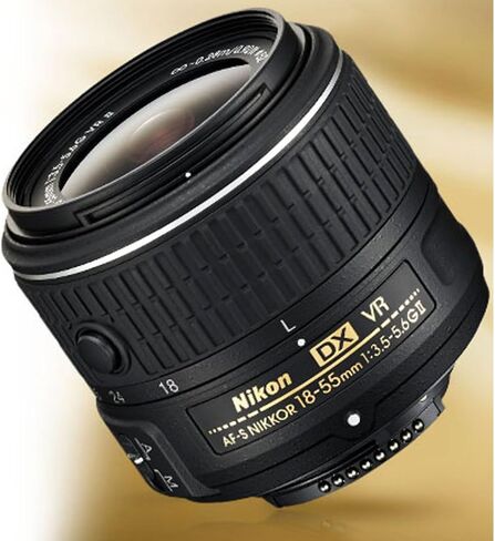 عدسة نيكون AF-S DX NIKKOR مقاس 18-55 مم F/3.5-5.6 G VR II # 2211 - (متجددة) in Kuwait