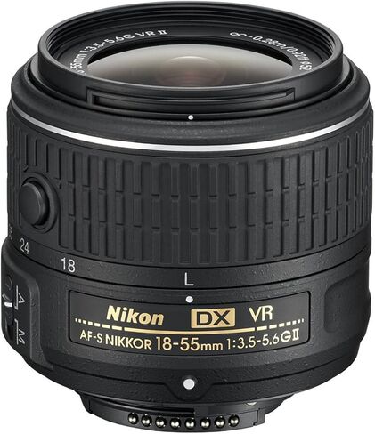عدسة نيكون AF-S DX NIKKOR مقاس 18-55 مم F/3.5-5.6 G VR II # 2211 - (متجددة) in Kuwait