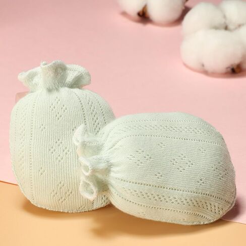 MOMSMENU Newborn Mittens No Scratch 100% Cotton 5 Packs Anti-Scratch Soft Breathable 0-6months Stays On in Saudi Arabia
