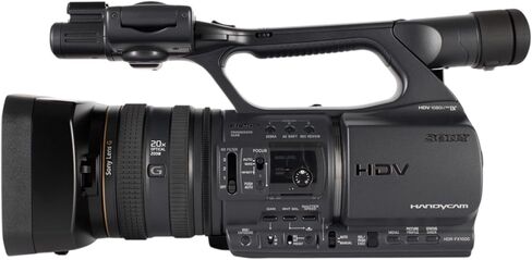 كاميرا فيديو احترافية HDR-FX1000E PAL HDV من سوني، كاميرا فيديو عالية الدقة 3CMOS مع تكبير بصري 20x + حافظة + ضوء فيديو LED + مجموعة مرشح عدسة + بطارية بديلة + المزيد (حزمة مكونة من 14 قطعة) in Kuwait