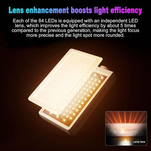 Dpofirs 40W LED Video Light، ضوء كاميرا محمول 2700K-8500K مع بطارية قابلة للشحن PD شحن سريع لإنشاء محتوى التصوير الفوتوغرافي لمدونة الفيديو in Kuwait
