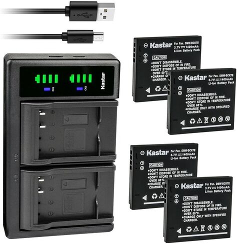Kastar LTD2 USB Battery Charger Replacement for Panasonic Lumix DMC-TS30, Lumix DMC-FH2, Lumix DMC-FH4, Lumix DMC-FH5, Lumix DMC-FH6, Lumix DMC-FH7, Lumix DMC-FH8, Lumix DMC-FH24 Camera in Kuwait