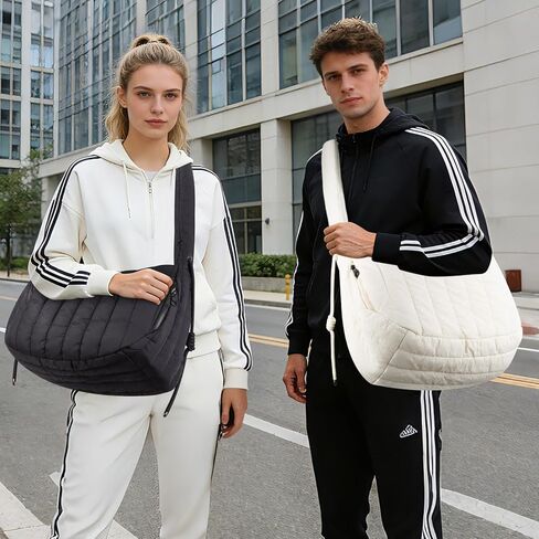 Puffy Tote Bag，Gym for Everyday Bag，Lightweight Pleated Laptop Shoulder Bag，Boho Trendy Bag for Teen and Adult | Lightweight and Soft in Saudi Arabia