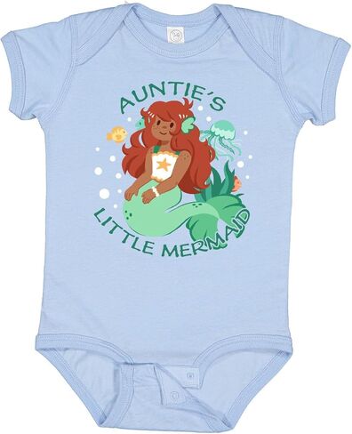 inktastic Auntie's Little Mermaid Baby Bodysuit in Saudi Arabia
