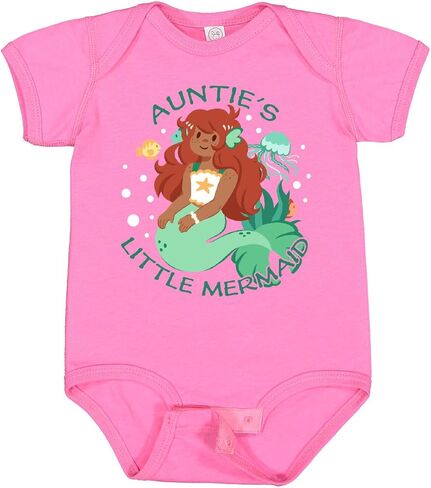 inktastic Auntie's Little Mermaid Baby Bodysuit in Saudi Arabia