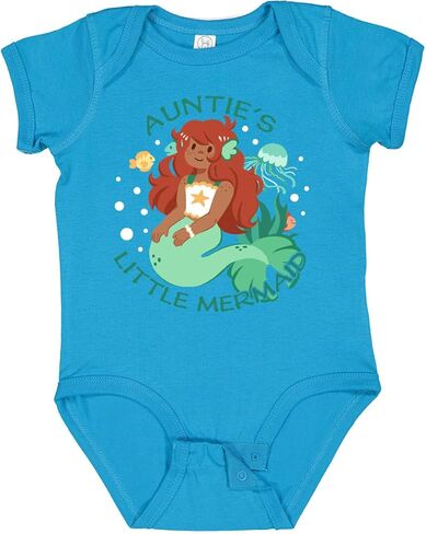 inktastic Auntie's Little Mermaid Baby Bodysuit in Saudi Arabia