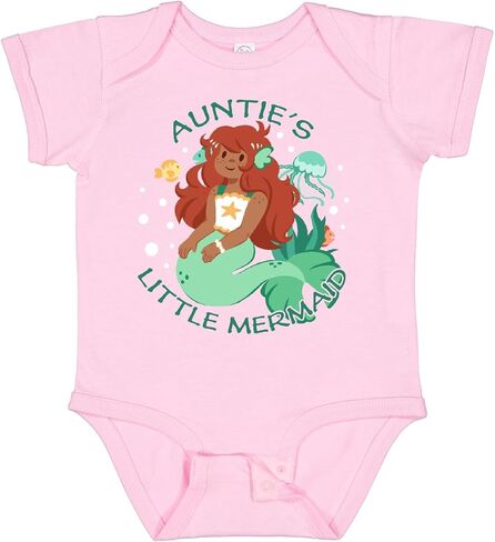 inktastic Auntie's Little Mermaid Baby Bodysuit in Saudi Arabia