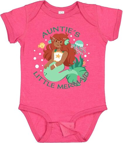 inktastic Auntie's Little Mermaid Baby Bodysuit in Saudi Arabia