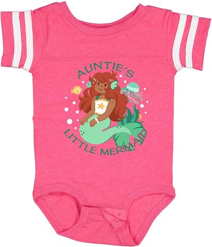 inktastic Auntie's Little Mermaid Baby Bodysuit in Saudi Arabia