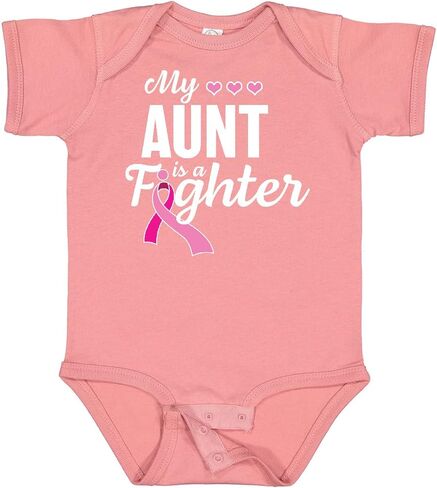 inktastic Breast Cancer Awareness My Aunt Is a Fighter Baby Bodysuit in Kuwait