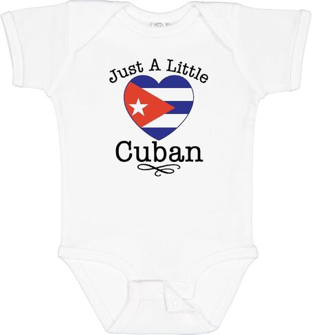 inktastic Cuba Flag Heart Just a Little Cuban Heritage Baby Bodysuit in Saudi Arabia
