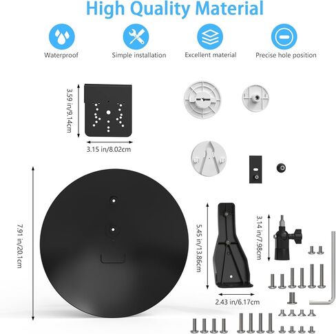2 in 1 Security Camera Sun Rain Cover with Adjustable Mount, Compatible with Ring Spotlight Cam, Blink, Arlo, Wyze, Eufy, Google Nest, Black in Kuwait