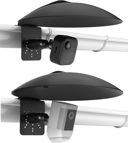 2 in 1 Security Camera Sun Rain Cover with Adjustable Mount, Compatible with Ring Spotlight Cam, Blink, Arlo, Wyze, Eufy, Google Nest, Black in Kuwait