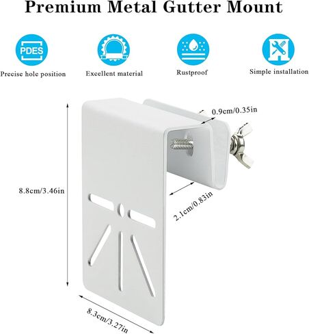2 حزمة مزراب جبل متوافق مع WYZE Solar Cam Pan، بدون مثقاب كاميرا تثبيت معدنية كاميرا الأمن تصاعد قوس لاستخدام مزراب في الهواء الطلق in Kuwait