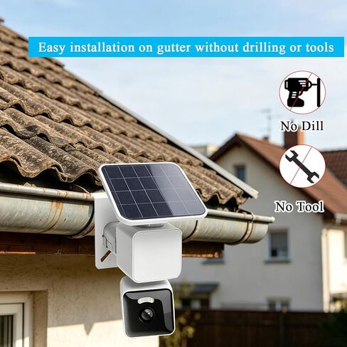 2 حزمة مزراب جبل متوافق مع WYZE Solar Cam Pan، بدون مثقاب كاميرا تثبيت معدنية كاميرا الأمن تصاعد قوس لاستخدام مزراب في الهواء الطلق in Kuwait