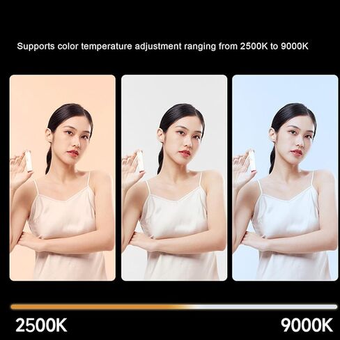 ضوء فيديو RGB، لوحة إضاءة كاميرا LED محمولة 2500-9000 كلفن مع حامل ثلاثي القوائم للمكتب، مصابيح تعبئة محمولة بقوة 40 وات لمدونات الفيديو والتصوير الفوتوغرافي ومؤتمرات الفيديو in Kuwait