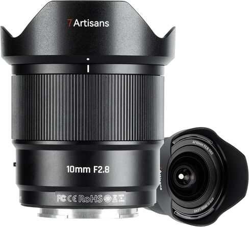 7artisans AF 10 مم F2.8 التركيز التلقائي APS-C عدسة كاميرات بدون مرآة، زاوية واسعة للغاية 105.3 درجة لمدونات الفيديو/صور السيلفي/الفيديو/السفر/البورتريه/التصوير الفوتوغرافي في الشوارع/الموضوعات الإنسانية (لـ Fuji X-Mount) in Kuwait