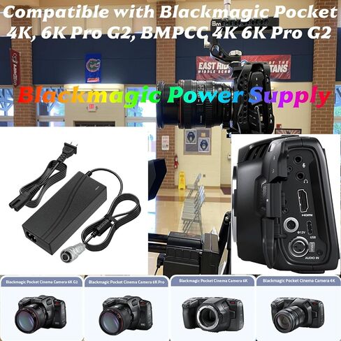 لكاميرا سينما الجيب Blackmagic 6K محول سلك طاقة 12V3A، بديل لكاميرا سينما الجيب Blackmagic 4K 6KPro G2 BMPCC 4K 6K Pro G2 BMCC 6K سلك محول طاقة لكاميرا سينما الجيب in Kuwait