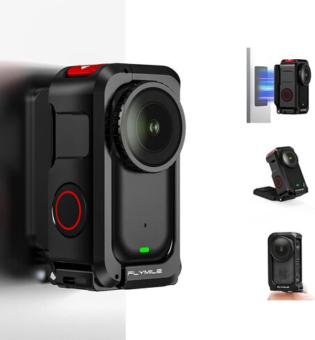 حامل تثبيت مغناطيسي لـ DJI Nano، قاعدة قفص معدنية بإطار من الألومنيوم مع غطاء عدسة من السيليكون، محول سريع التحرير مع حذاء بارد وخيوط 1/4 بوصة لملحقات DJI Osmo Nano in Kuwait