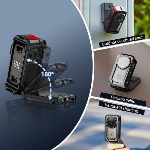 حامل تثبيت مغناطيسي لـ DJI Nano، قاعدة قفص معدنية بإطار من الألومنيوم مع غطاء عدسة من السيليكون، محول سريع التحرير مع حذاء بارد وخيوط 1/4 بوصة لملحقات DJI Osmo Nano in Kuwait