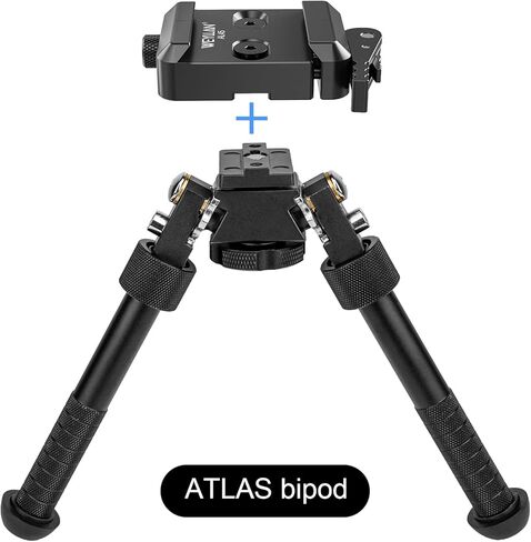WEYLLAN AL45 Arca Swiss مشبك إطلاق سريع مع إطلاق رافعة لـ Atlas NC & Harris Bipod، محول Bipod من الألومنيوم 6061-T6، محول تثبيت Arca لرأس الكرة، حامل ثلاثي القوائم، Monopod in Kuwait