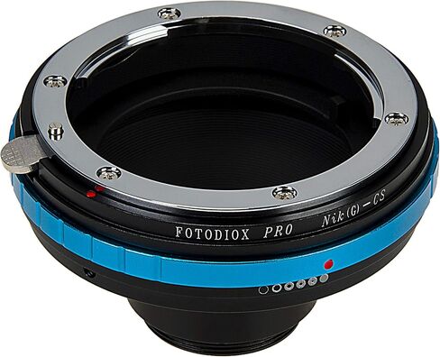محول تركيب عدسة Fotodiox Pro - متوافق مع عدسات Nikon F Mount G-Type D/SLR إلى CS-Mount (1 بوصة) هيكل كاميرا Cine وCCTV مع قرص تحكم مدمج في الفتحة (NKG-CS-P) in Kuwait