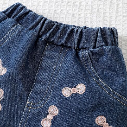 Baby Girl Summer Outfit Pink Cami Top Denim Shorts Set Bow Print Jeans 2Pcs Infant Clothes in Saudi Arabia