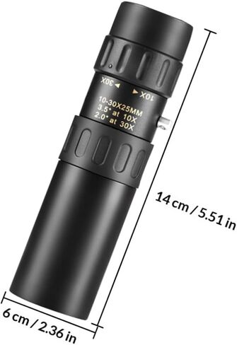 تلسكوب VANZACK عالي الدقة أحادي الأنبوب 10-300x40 تكبير تلسكوب عرض خارجي لمشاهدة النجوم ومراقبة الحياة البرية، محمول باللون الأسود in Kuwait