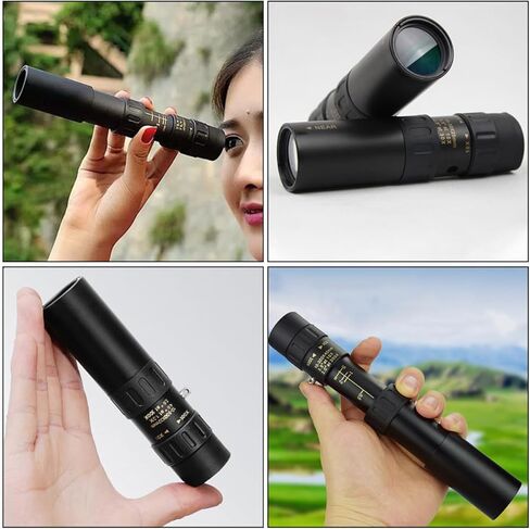 تلسكوب VANZACK عالي الدقة أحادي الأنبوب 10-300x40 تكبير تلسكوب عرض خارجي لمشاهدة النجوم ومراقبة الحياة البرية، محمول باللون الأسود in Kuwait