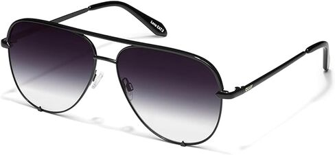 Quay - Sunglasses for Men & Women, Aviator Lenses with UV Protection, Oversized Sunglasses (High Key Extra Large, Black) in Saudi Arabia