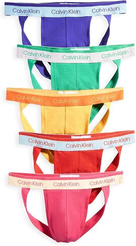 Calvin Klein mens Pride Cotton Stretch 5-pack Jock Strap in Saudi Arabia