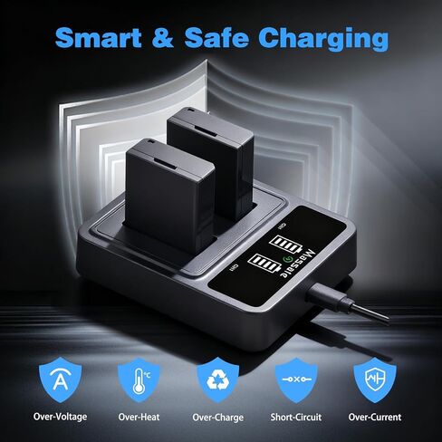 3 قطع بطارية LP-E10 بقدرة 1500 مللي أمبير في الساعة وشاحن سريع LED PD20W - طاقة كاملة 2.5 ساعة، بطارية LP E10 لكاميرات Canon EOS Rebel T3 T5 T6 T7 T100، Kiss X50 X70 X80 X90، EOS 1100D 1200D 1300D 1500D 2000D 3000D 4000 د in Kuwait