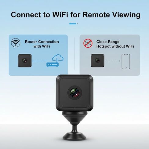 كاميرا مراقبة مكعبة ULar Mini 1080P للحيوانات الأليفة الآمنة في الأماكن المغلقة، التحكم عن بعد في التطبيق، زاوية 120 درجة ورؤية ليلية، تنبيهات كشف الحركة لالتقاط الصور (بدون صوت) قطعة واحدة in Kuwait