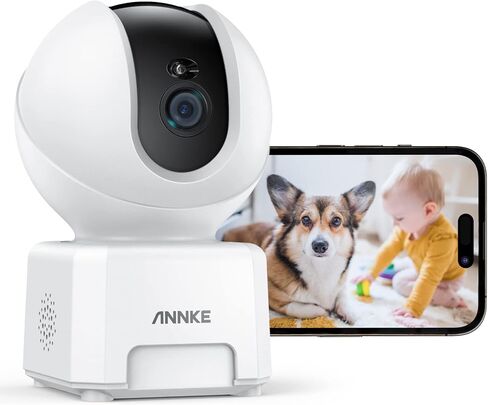 كاميرا أمان داخلية ANNKE بدقة 4 ميجابكسل، كاميرا Crater Pro FHD WiFi لأمن المنزل، واي فاي 2.4/5 جيجاهرتز، تتبع تلقائي، اكتشاف الأشخاص، صوت ثنائي الاتجاه، مثالية لمراقبة الأطفال/الحيوانات الأليفة/مراقبة المسنين، تطبيق MIPC in Kuwait