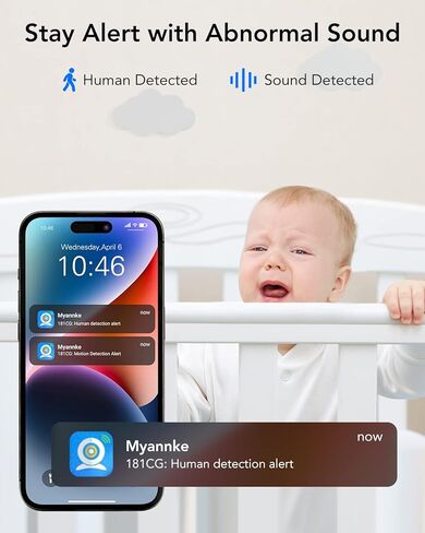كاميرا أمان داخلية ANNKE بدقة 4 ميجابكسل، كاميرا Crater Pro FHD WiFi لأمن المنزل، واي فاي 2.4/5 جيجاهرتز، تتبع تلقائي، اكتشاف الأشخاص، صوت ثنائي الاتجاه، مثالية لمراقبة الأطفال/الحيوانات الأليفة/مراقبة المسنين، تطبيق MIPC in Kuwait