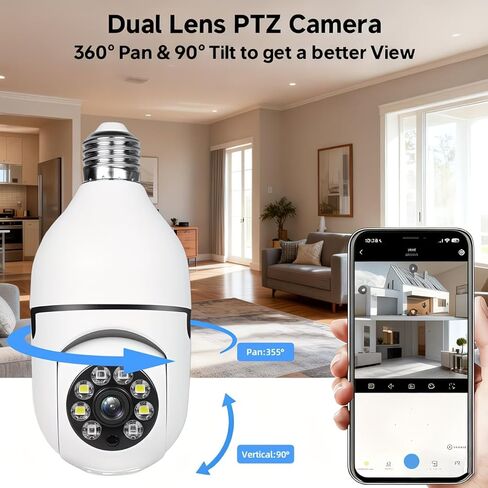 كاميرات مراقبة لاسلكية داخلية بدقة 4 ميجابكسل، كاميرا عالية الدقة بالكامل 360 درجة، كاميرا واي فاي لاسلكية آمنة 2.4 جيجا هرتز، وظائف كشف الصوت والحركة في اتجاهين، هاتف ذكي متوافق مع رؤية ليلية كاملة الألوان in Kuwait