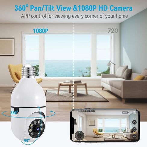 كاميرات مراقبة لاسلكية داخلية بدقة 4 ميجابكسل، كاميرا عالية الدقة بالكامل 360 درجة، كاميرا واي فاي لاسلكية آمنة 2.4 جيجا هرتز، وظائف كشف الصوت والحركة في اتجاهين، هاتف ذكي متوافق مع رؤية ليلية كاملة الألوان in Kuwait