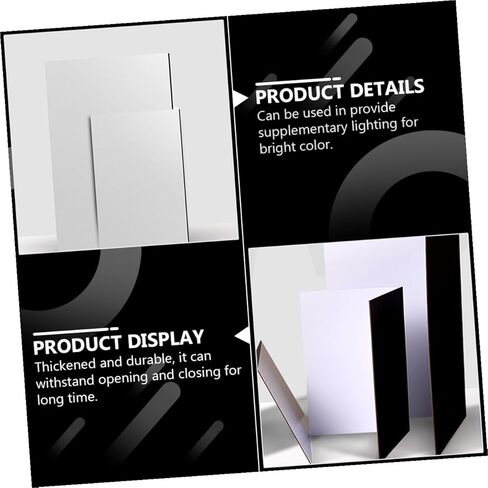 COHEALI Foldable Thick Photography Reflective Board with Black, White Surfaces for Studio and Outdoor Photo Backdrop, Professional Photo Background Cardboard for Product and Tabletop in Kuwait
