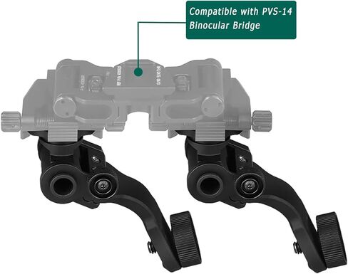 نظارات الرؤية الليلية PVS 14 Mount PVS14 J-Arm للرؤية الليلية متوافقة مع حامل خوذة L4G24، الألومنيوم، أسود in Kuwait