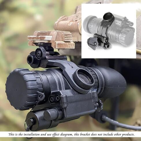 نظارات الرؤية الليلية PVS 14 Mount PVS14 J-Arm للرؤية الليلية متوافقة مع حامل خوذة L4G24، الألومنيوم، أسود in Kuwait