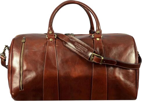 Leather Duffel Bag Weekend Bag Gym Large Travel Bag - Time Resistance in Kuwait