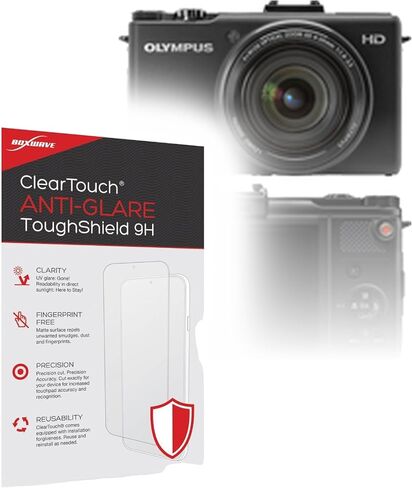 واقي شاشة BoxWave متوافق مع Olympus XZ-1 - ClearTouch مضاد للوهج ToughShield 9H (عبوتان)، واقي شاشة مرن متين مضاد للتوهج 9H in Kuwait